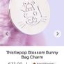 New JELLYCAT Thistlepop Blossom Bunny Bag Charm Image 4
