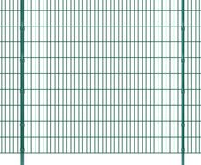 2D Garden Fence Panel & Posts 2008x2030 mm 2 m Green