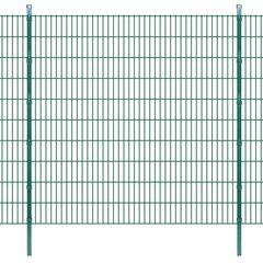 2D Garden Fence Panel & Posts 2008x2030 mm 2 m Green