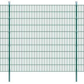 2D Garden Fence Panel & Posts 2008x2030 mm 2 m Green