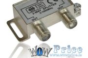 4867 2 Way Digital Tv Aerial Sat Freeview F Plug Coax Signal Cable Splitter