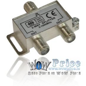 4867 2 Way Digital Tv Aerial Sat Freeview F Plug Coax Signal Cable Splitter