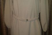 Zara classy beige midi dress long sleeves size UK12 EU40 Postage included