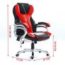 Adjustable 6 Point Massage reclining Office Chair  Black and Red Image 7
