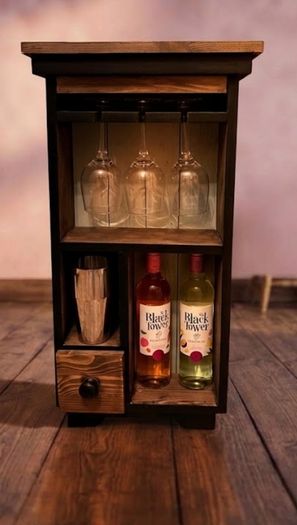 Handmade compact drinks cabinet
