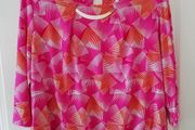 Gerard 3/4 sleeve bar dressy top pink size 18 NEW with tags