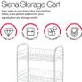 Service Trolley Siena with 3 Stages, Metal, White, 23 x 41 x 63 cm (FREE POSTAGE) Image 6