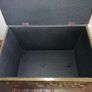 Vintage Brass on Wood Fireside Log & Turf Storage Box Image 4