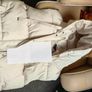 New, unworn: Cream panelled puffer gilet - quilted waistcoat Image 5