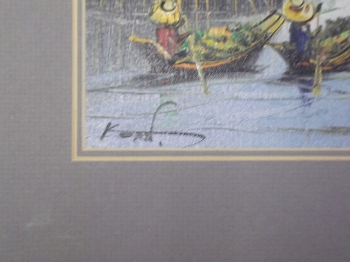 a oil painting picture on board called thailand