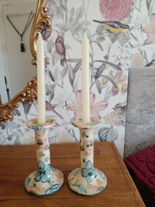 Studio Hand Crafted Ceramic Candle Sticks x 2