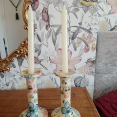 Studio Hand Crafted Ceramic Candle Sticks x 2