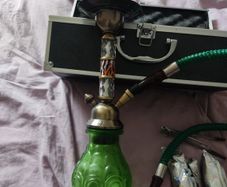 Traditional Shisha / Hookah Set with Glass Base & Accessories in convenient box