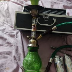 Traditional Shisha / Hookah Set with Glass Base & Accessories in convenient box