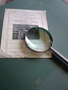 Extremely rare advertising leaflet Turraun Peat Works Ferbane Offaly Ireland