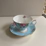Royal Albert modern vintage  Polka  blue cup and saucer Image 3