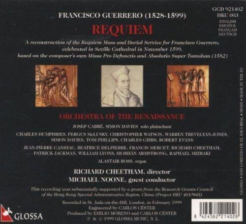 Guerrero. Requiem. CD. Free Postage!