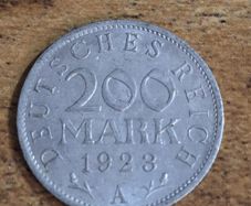 German Empire, Germany, 200 Mark 1923 A Coin - free standard postage