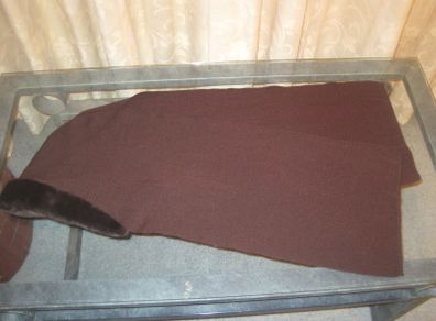 Brown Faux Fur Trimmed Hood Scarf