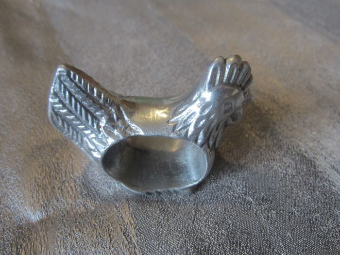 silver metal pewter napkin holders