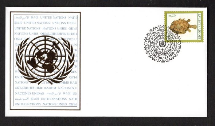 2010 United Nations Vienna Austria International Year of Biodiversity Commemorative Stamps United Nations Postal Administration First Day Cover (FDC)