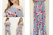 Cameo rose wide leg jumpsuit floral chic
