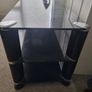 Black Glass TV Stand centre table Image 2