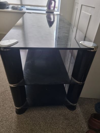 Black Glass TV Stand centre table