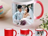 Personalised photo Colour Changing Red Mug with your photo or image in Red