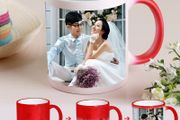 Personalised photo Colour Changing Red Mug with your photo or image in Red