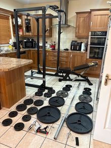 Heavy Duty Squat Power Rack (rated To Hold 350kg!) Gym Weight Set, Bench Bars, Weights, Cable System!!!