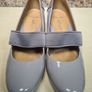 womens CLARKS CAPRICORN SKYW wedges shoes purple taupe patent Size UK 7 E EU 41 boxed Image 5