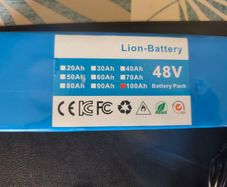 ,13S3P 48V 100000mAh 100Ah Lithium-ion Battery Pack with 1000W BMS for 54.6V E-bike Electric Bicycle Scooter