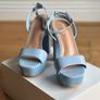 Blue platform sandals Image 3