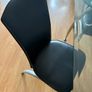 glass dining table with 3 leather chairs Image 5