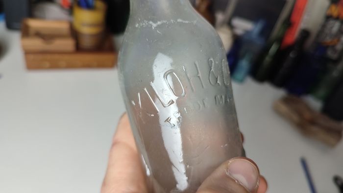 119 - Vintage Cork City Kiloh Clear Glass Lemonade Soda Kali Seltzer Water Embossed Lettering Decorative Collectible Bottle