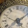 Tianguan Quartz Wood Shelf Clock  Ornate Feet Finials, Roman Numbers Image 8