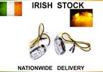 2x 12V Black Motorcycle Indicators Turn Signal Light