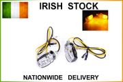 2x 12V Black Motorcycle Indicators Turn Signal Light