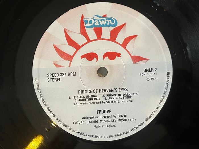 Fruupp The Prince of Heavens Eyes rare vinyl 1st press