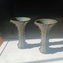 Stunning Pair Of Ming Gu Bronze Vases Image 3