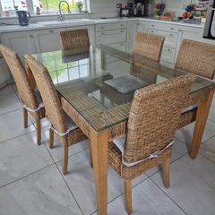 Gorgeous Very Solid 5.5Ft Wicker Kitchen Dining Table - Can Organise Delivery