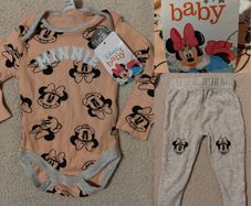 Disney Baby Minnie Mouse 2 Piece Set, New With Tags