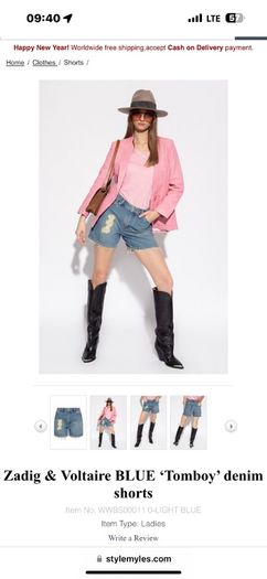 Zadig & Voltaire   Tomboydenim shorts