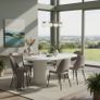 Extendable Dining Table  to up 180 metal base Image 3