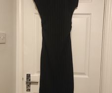 Jersey Ribbed Black Dress Dunnes