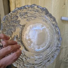Kosta Boda "Rhapsody" textured art glass bowl,