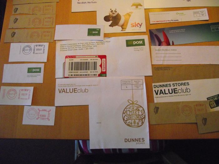 Big lot of cut pieces with Irish postmarks