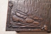 Art noveau copper slipper box