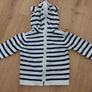 M&S White/Navy stripe Disney Winnie the Pooh hooded jumper Image 2